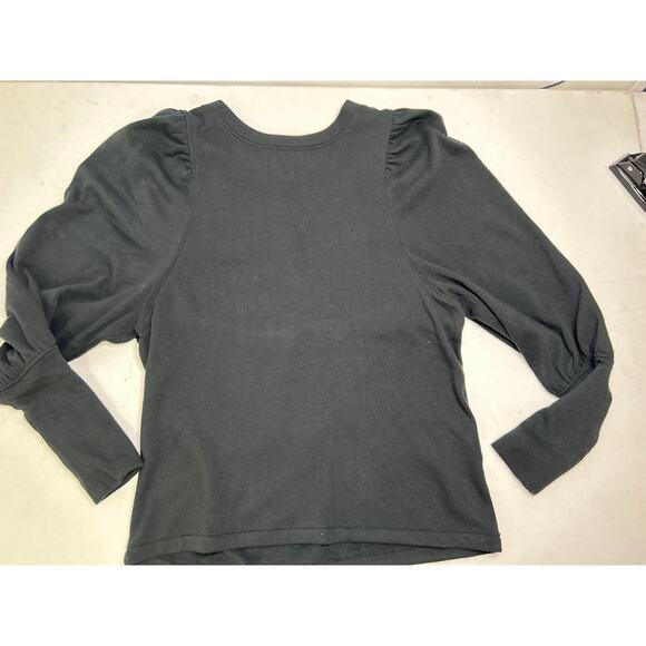 Madewell Black Crewneck Puff Dolman Sleeve Top in Size XXS. NWOT - Picture 7 of 7